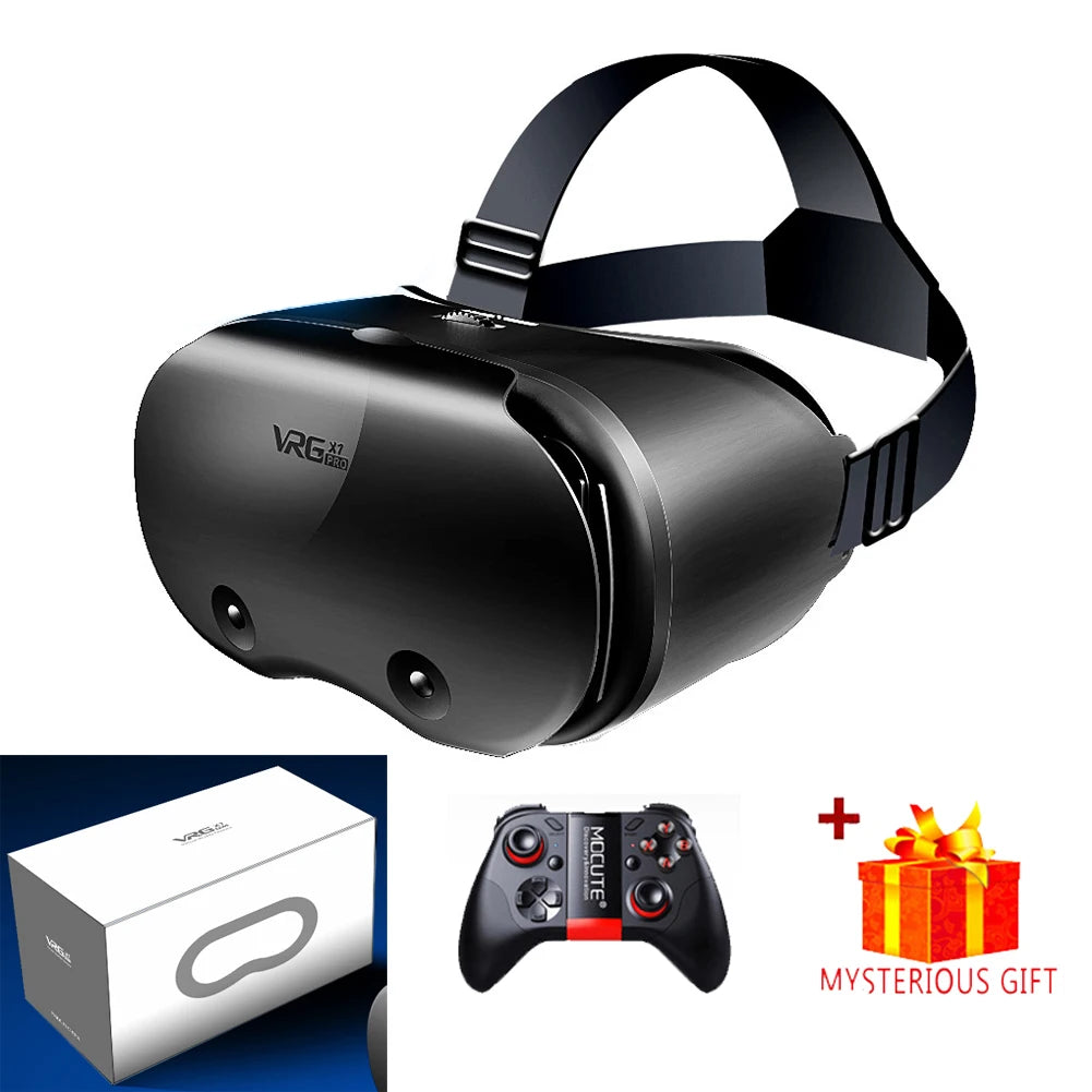 3D virtual reality-bril voor iPhone en Android, VR-headset met echte lenzen