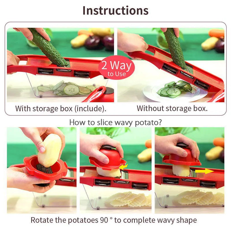 Myvit Vegetable Cutter with Steel Blade