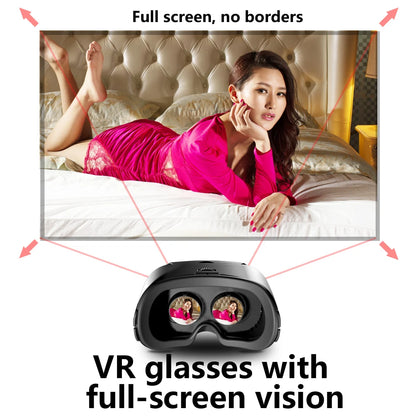3D virtual reality-bril voor iPhone en Android, VR-headset met echte lenzen