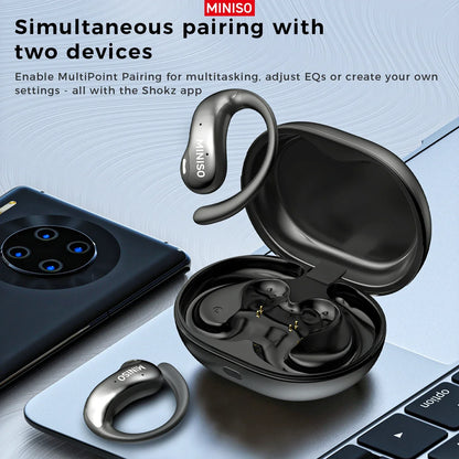 MINISO MS188 AI-vertaaloordopjes, draadloze Bluetooth-hoofdtelefoon met extra lange batterijduur