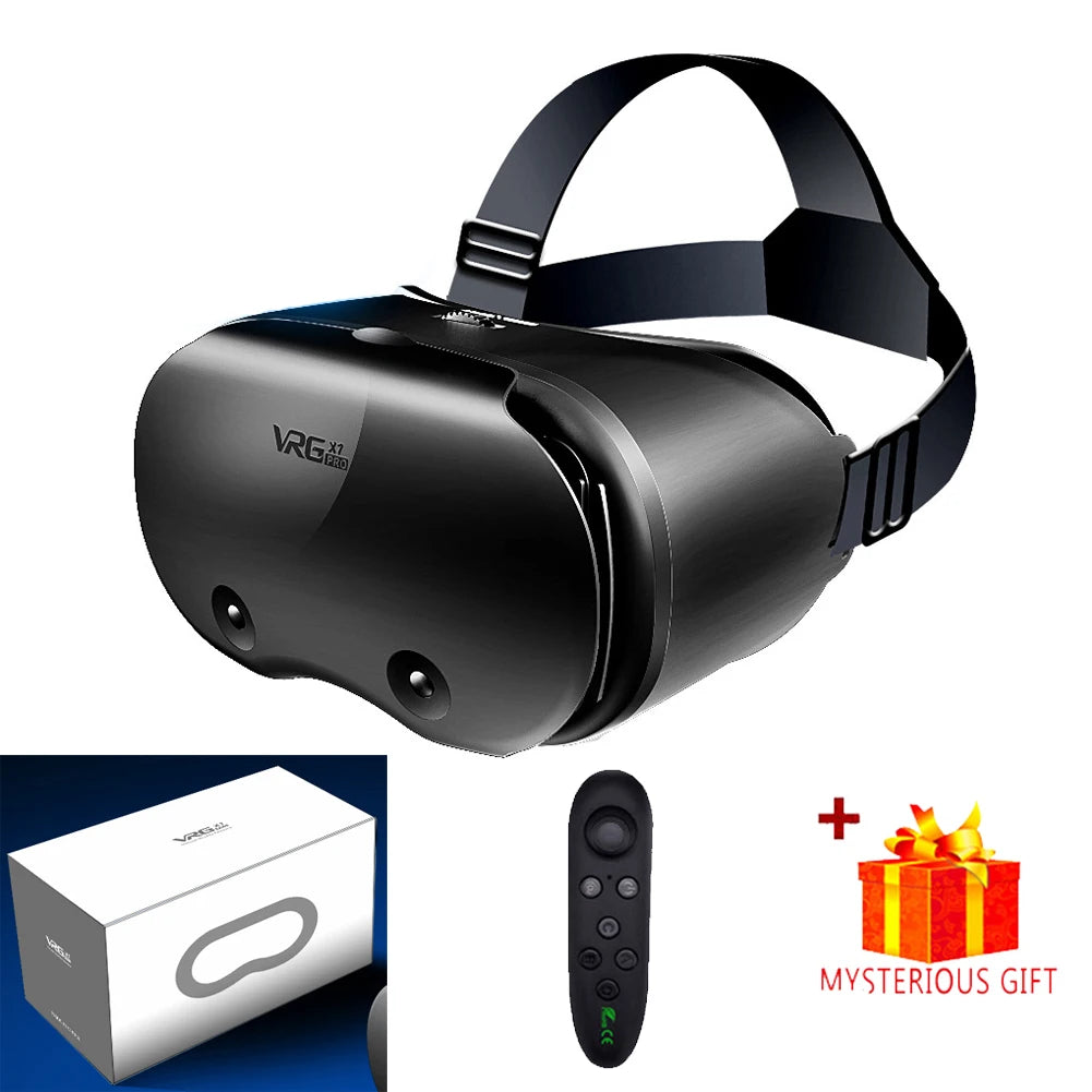 3D virtual reality-bril voor iPhone en Android, VR-headset met echte lenzen