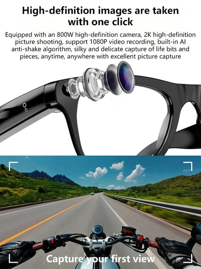 Lenovo slimme AI-bril met camera, 8K-video, Bluetooth, spraakoproepen en vertaling
