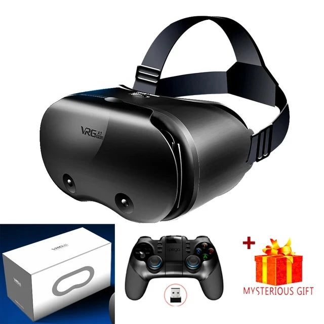 3D virtual reality-bril voor iPhone en Android, VR-headset met echte lenzen